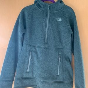 Women’s North Face Half Zip Fleece Hooded Jacket
